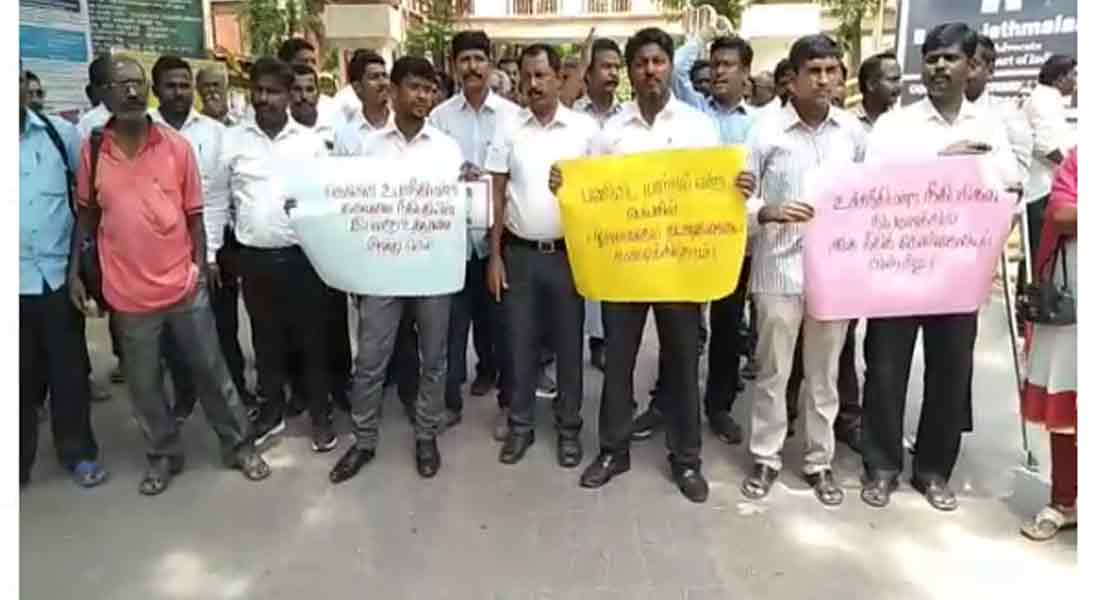 Protests in Govai condemning Justice Tahil Ramani's transfer