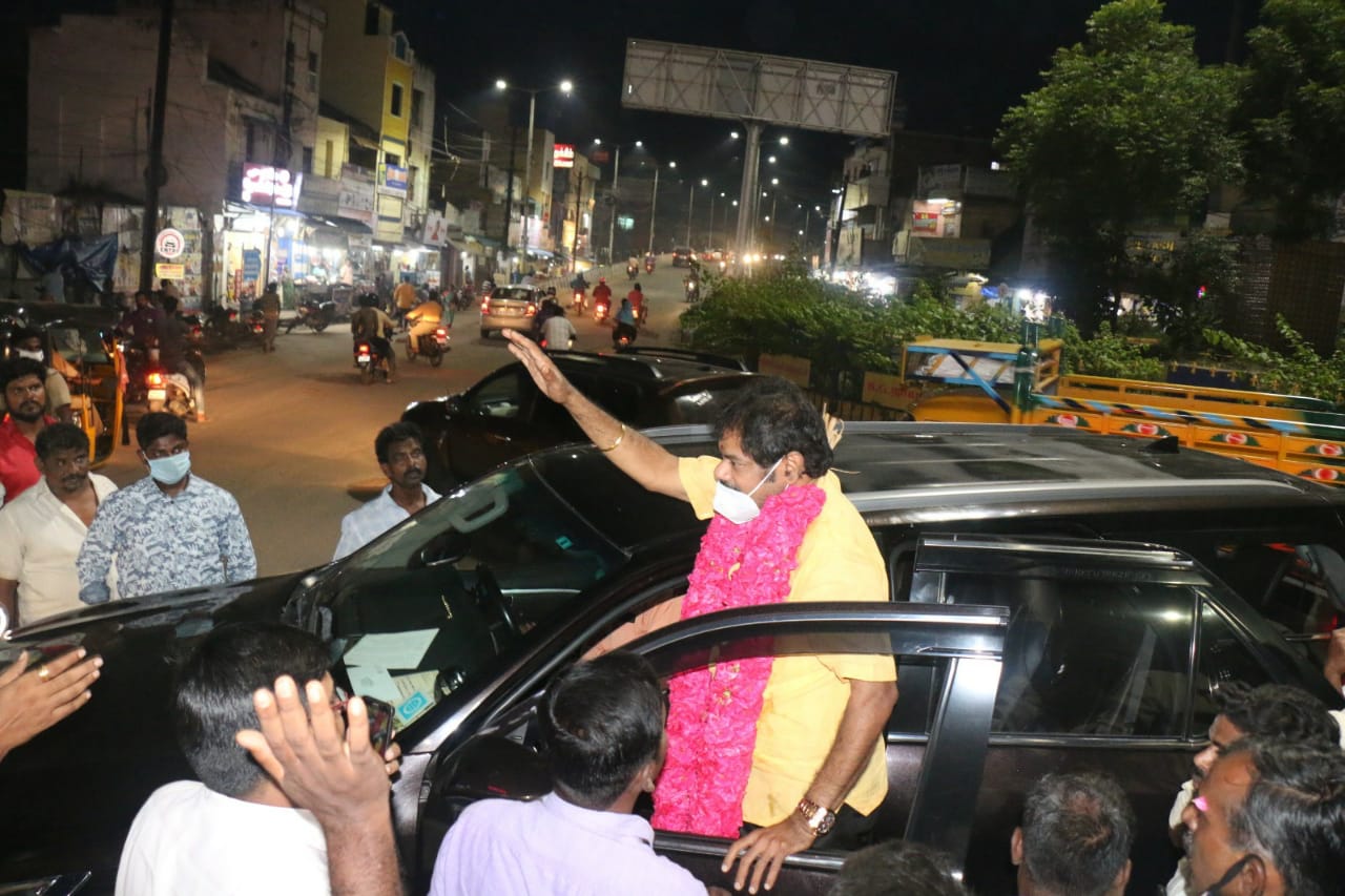Who is the reason behind opening Trichy Gandhi Market?