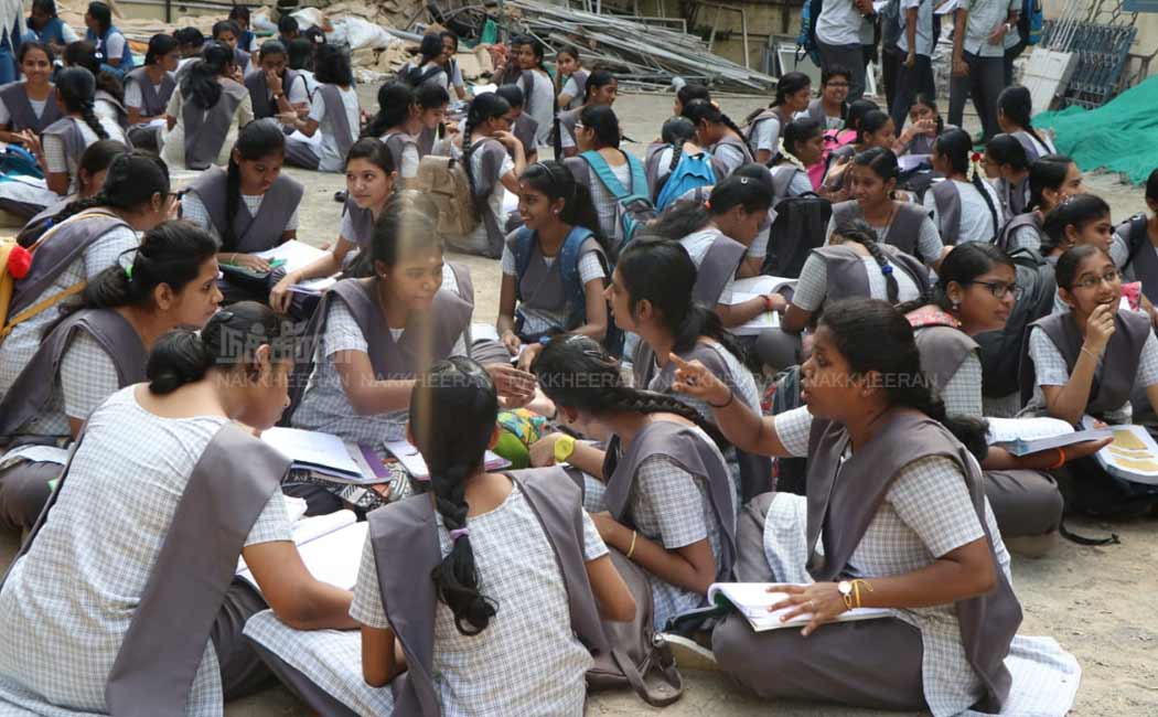 Students went to exam hall with teachers blessing