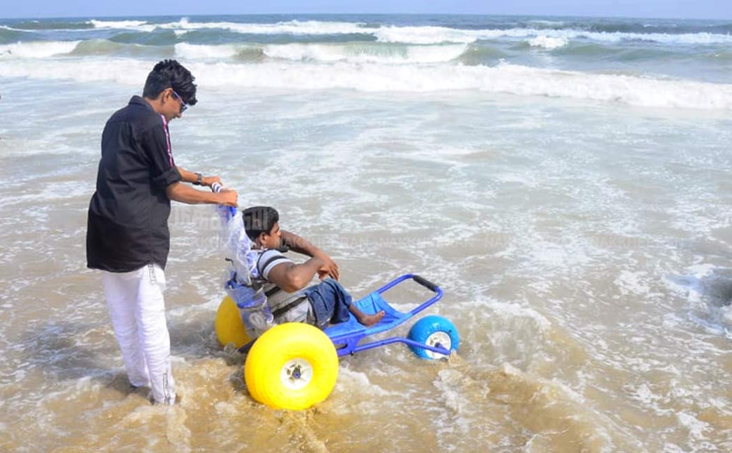 Special arrangements made at Marina Beach for the differently abled