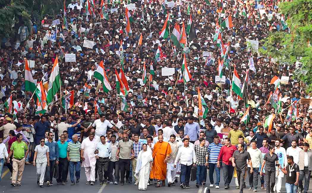 mamata banerjee rally in kolkata in caa and nrc issue