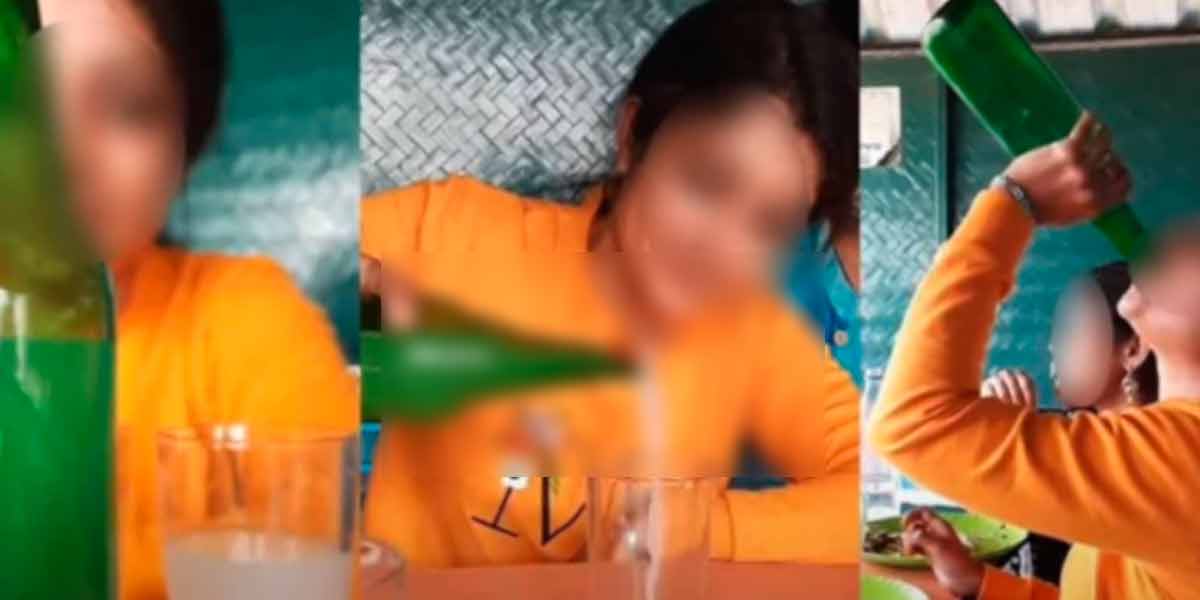 Drinking Reels; The girl was arrested