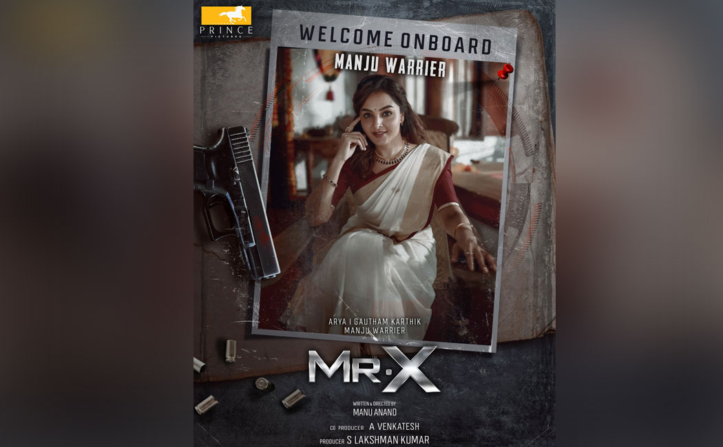 manju warrier joins arya mr x movie