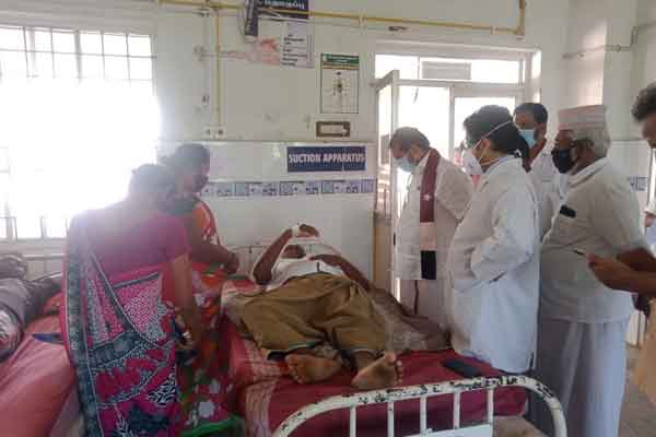 Tamimun Ansari, a fisherman injured in an attack by the Sri Lankan Navy ..