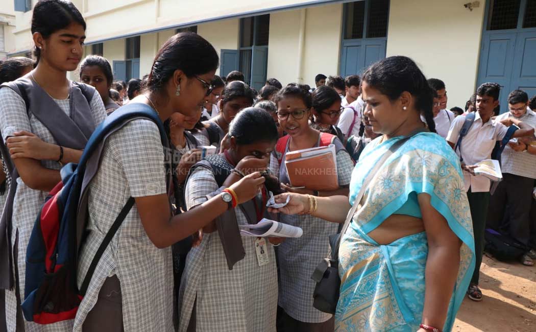 Students went to exam hall with teachers blessing
