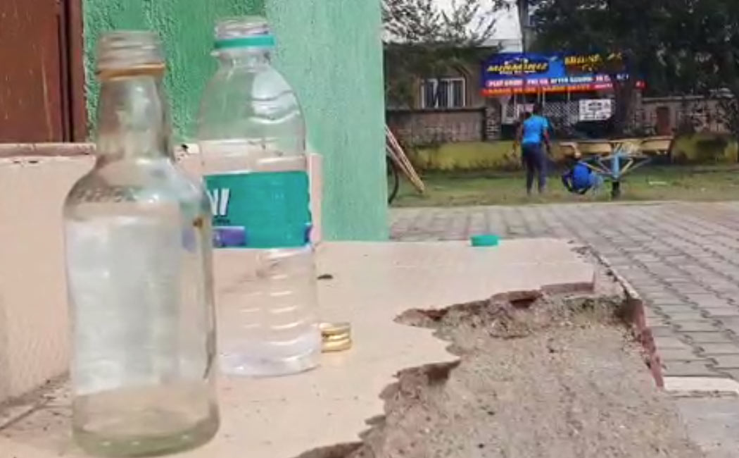Gangs drinking alcohol at children's park in Tambaram