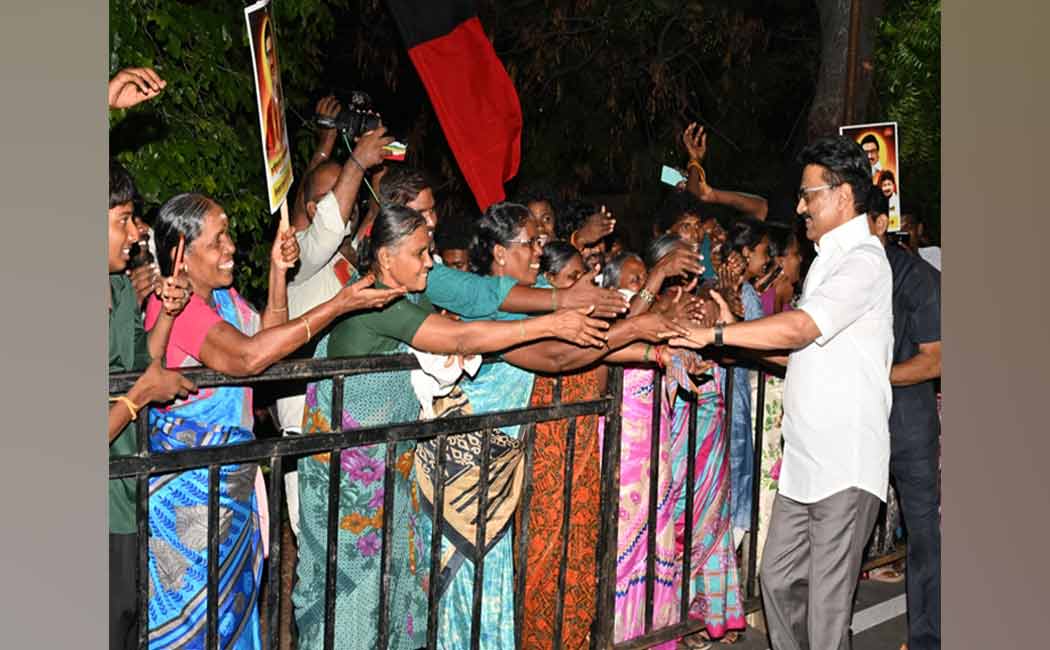 CM MK Stalin gets a rousing welcome
