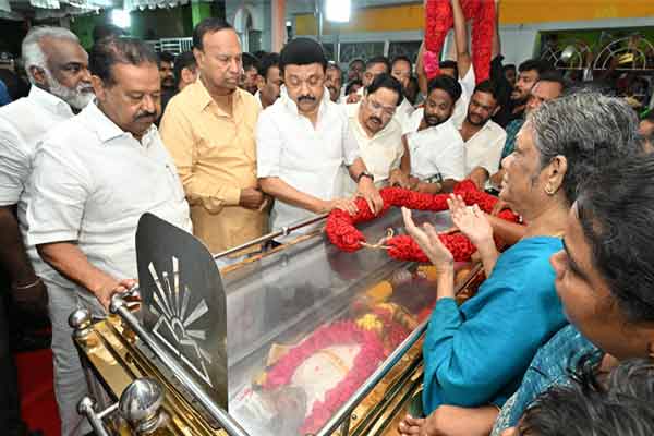 CM MK Stalin Tribute to Ex minister passed away