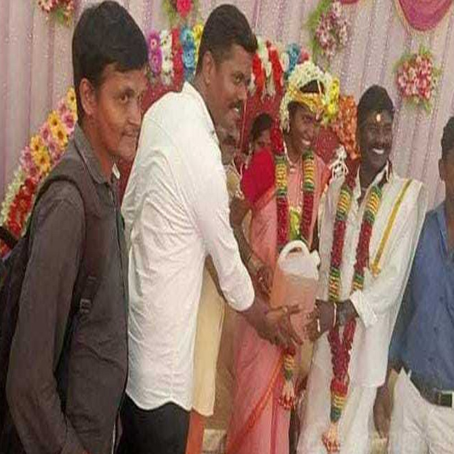 Petrol gift to wedding couple near Chidambaram