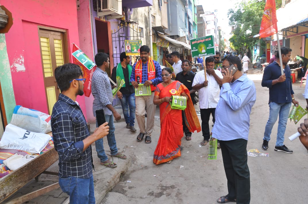 naam tamilar party's Chennai candidate was involved in the vote collection