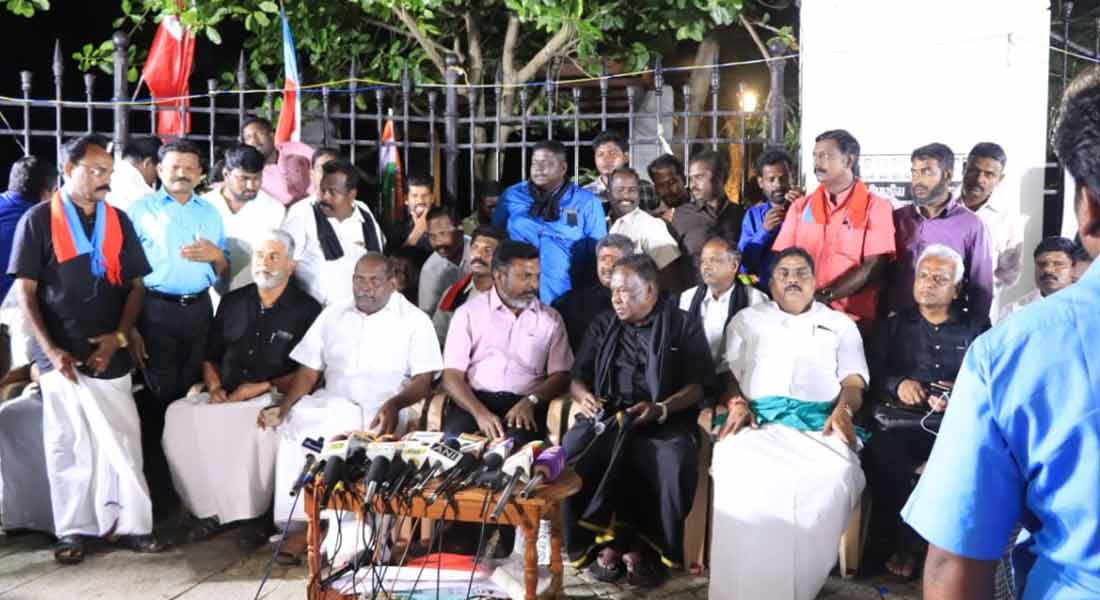 Narayanasamy Dharna struggle is temporary withdrawal