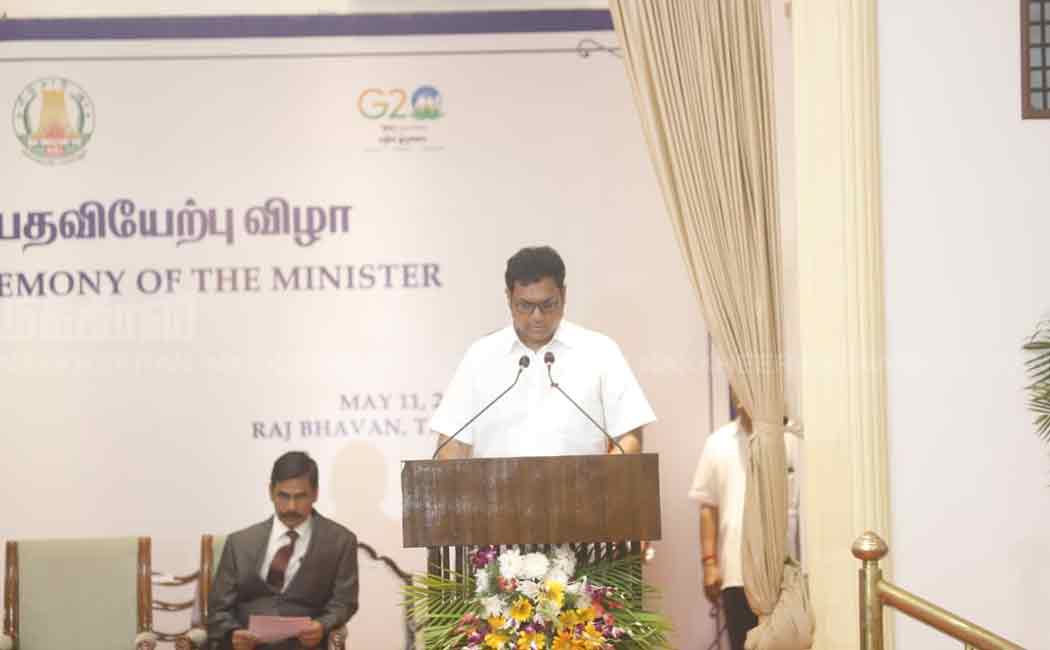 mla trb rajaa charge minister posting