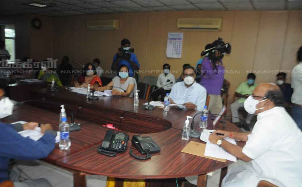 Minister anbarasan held a review meeting on the projects