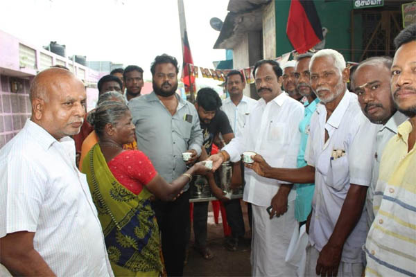 dmk mla's gave medicines