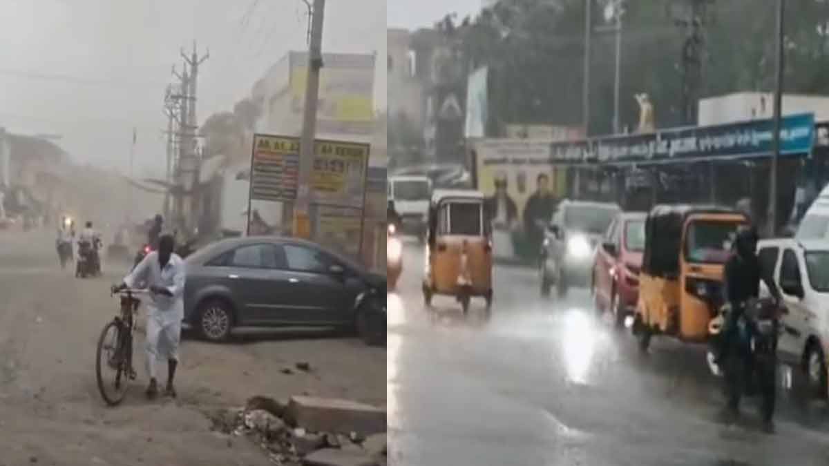 Rain with strong winds in Chennai - Orange alert for 4 districts