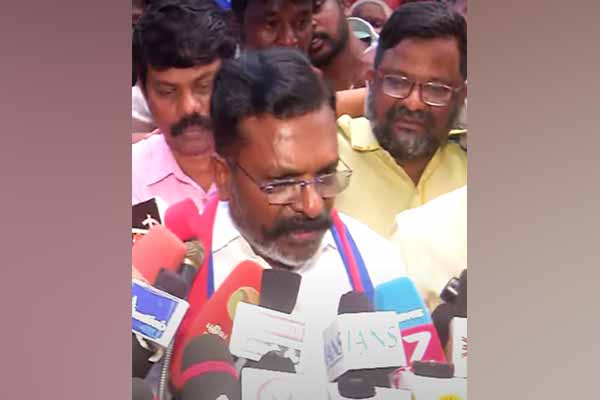 Thirumavalavan MP explains about Why did destroy the holy water on forehead