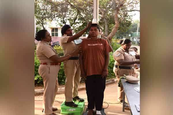 tamilnadu police physical exam conducted in trichy
