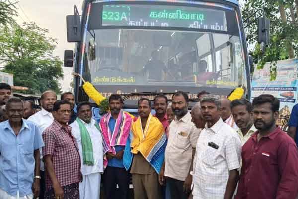 After 10 years, i.Periyasamy has provided bus facility in every village