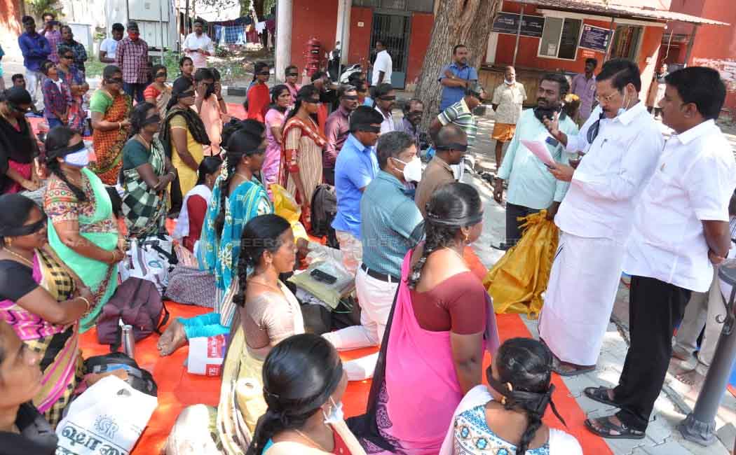 DPI Campus struggle dmk rs barathi met teachers