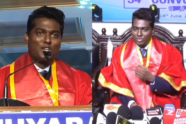 atlee press meet after his receiving honorary doctorate