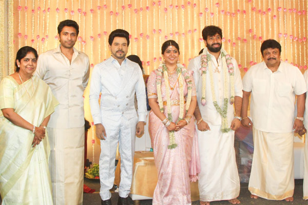 Legend Saravanan at Adhik Ravichandran Aishwarya wedding