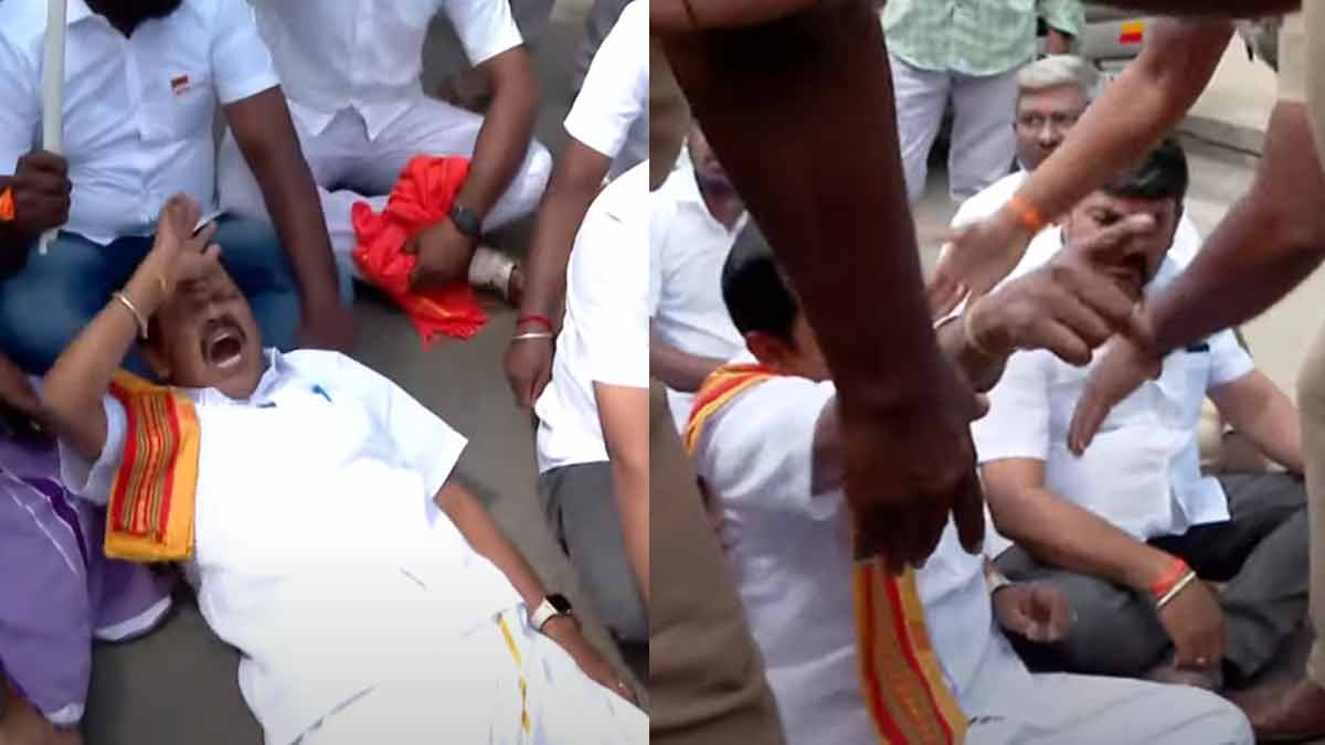 Arjun Sampath arrested in 'protest demanding the release of his son'