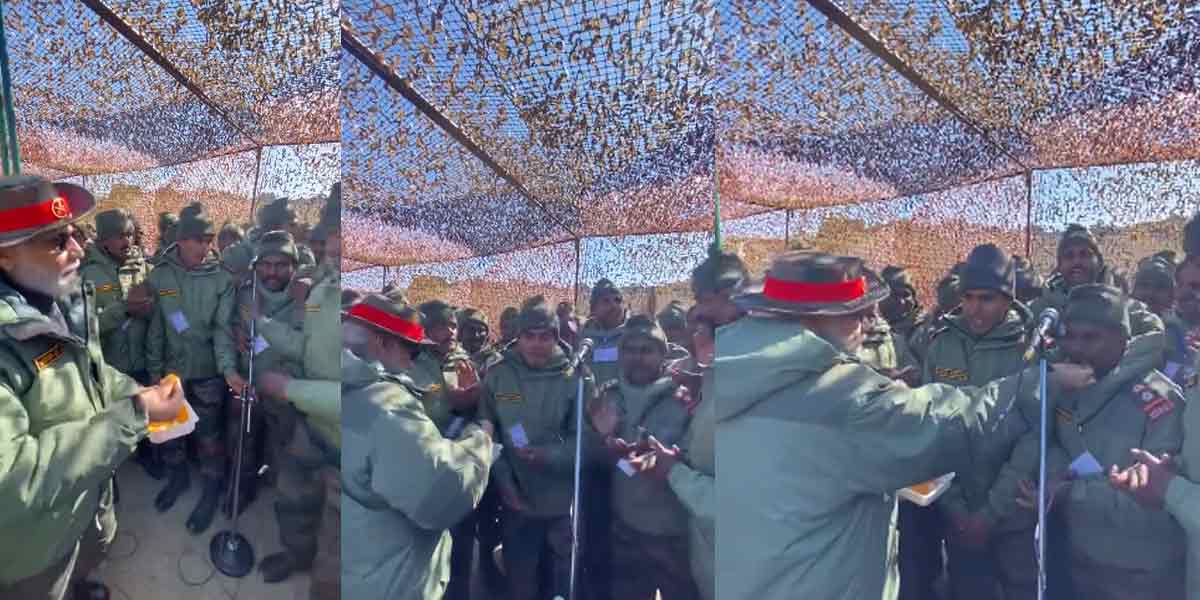 Tamil Nadu Army soldiers welcomed MODI by singing 'Suranganikka Malu Kanna Va...'