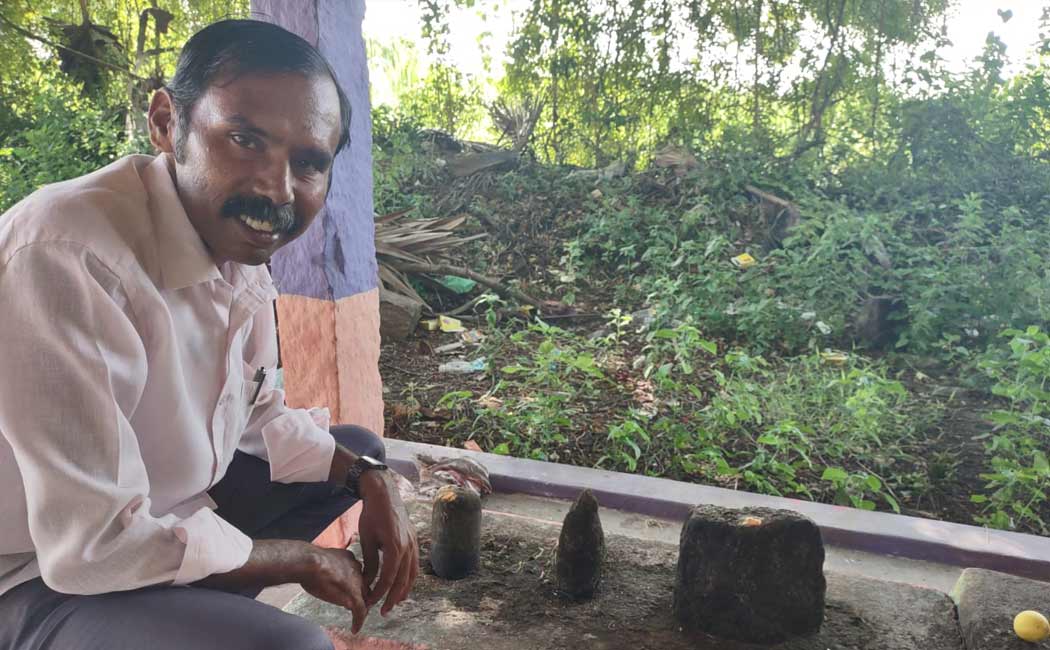 thousand-year-old statue of Bhairava and a stone find