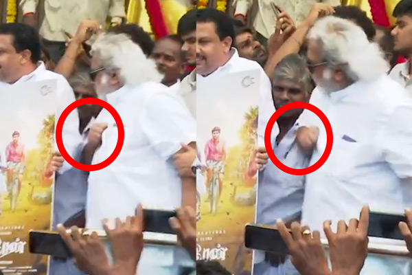 sivaji ganesan son ramkumar beating person in sivaji ganesan birth anniversary celebration