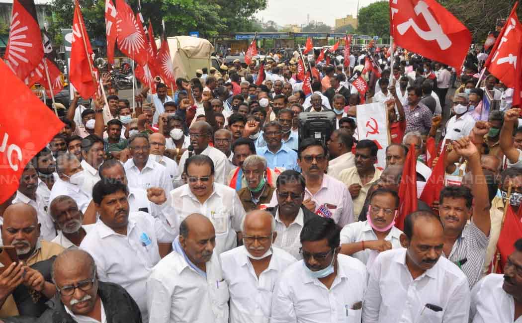 Trade unions condemn BJP government