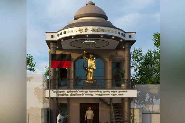 MLA built a huge DMK office in the village vellore