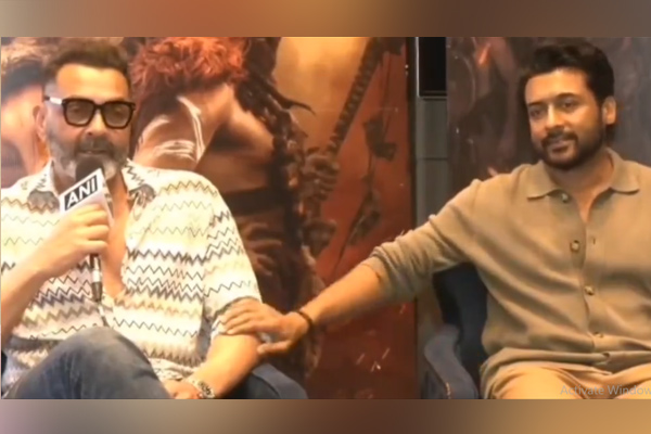 suriya gets emotional while bobby deol speak about his height