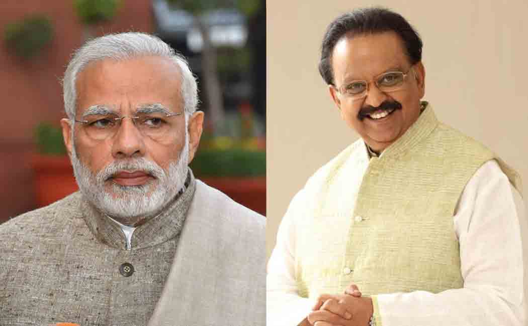 modi's condolence to spb family