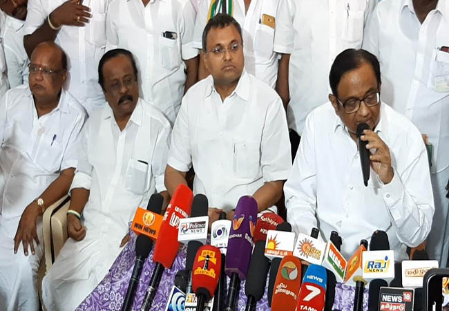 FORMER UNION MINISTER P CHIDAMBARAM SIVAGANGAI DISTRICT KARAIKUDI SPEECH