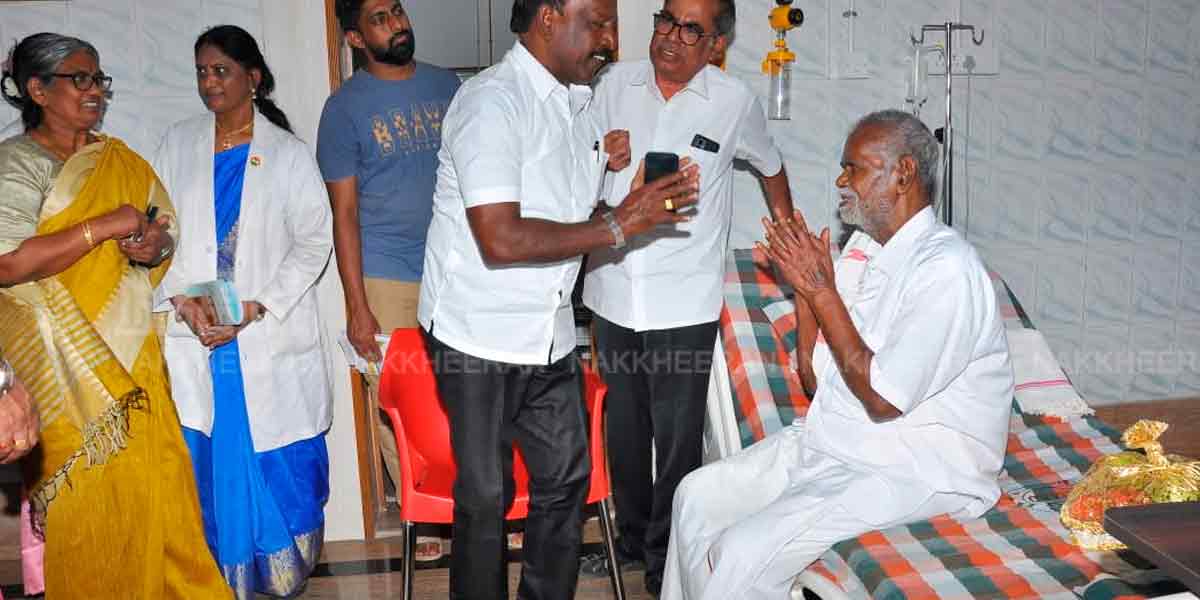 Minister M. Subramanian personally inquired about Nallukannu's well-being (Photos)