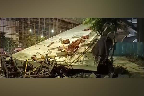 Flying train flyover collapses in Chennai