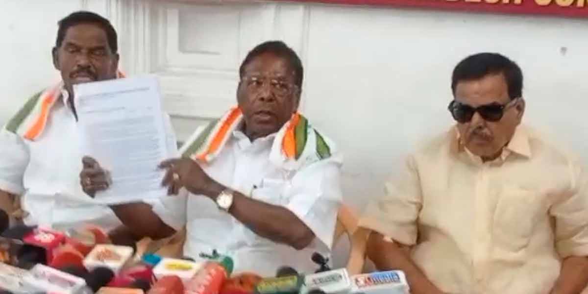 'Why is Prime Minister Modi keeping silent on Adani Group scams?' - Narayanasamy Question