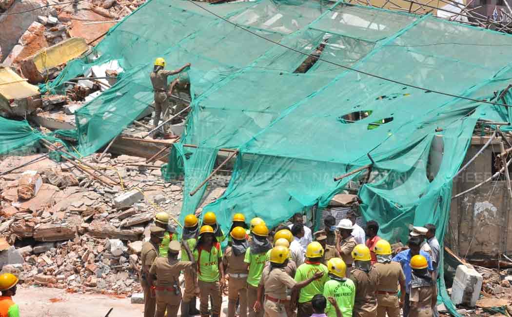 chennai parrys corner building unexpected incident