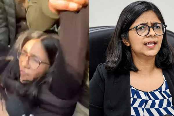 Aam Aadmi MP swati maliwal arrested for struggle by dumping garbage outside Kejriwal's house