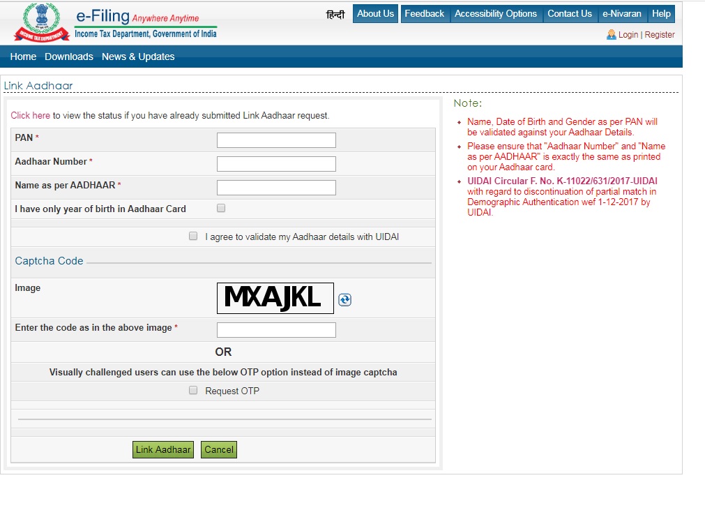 pan card number aadhar card number link time extend union government