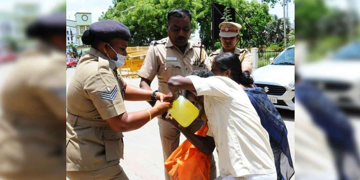 people's grievance meeting... Police saved the couple!
