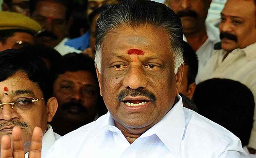 After announcing the candidate, O. Panneerselvam met the media
