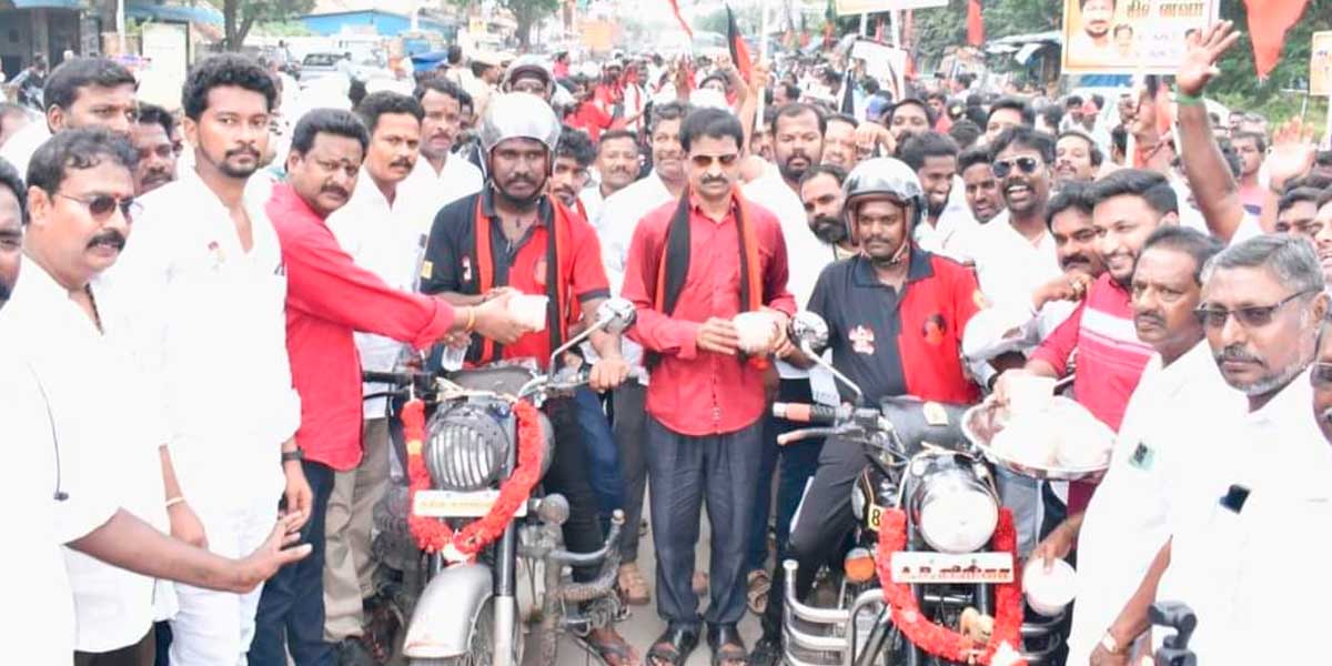 DMK Youth Vehicle Campaign; Cuddalore MLA welcome with 1000 youth