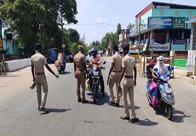 TAMILNADU LOCKDOWN VEHICLES POLICE