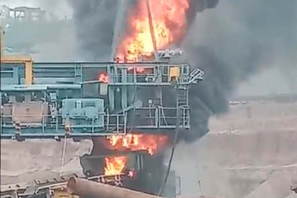 Conveyor belt fire accident at NLC