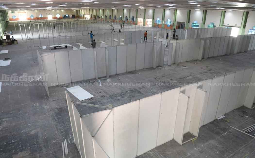 nandambakkam trade centre changed into corona ward