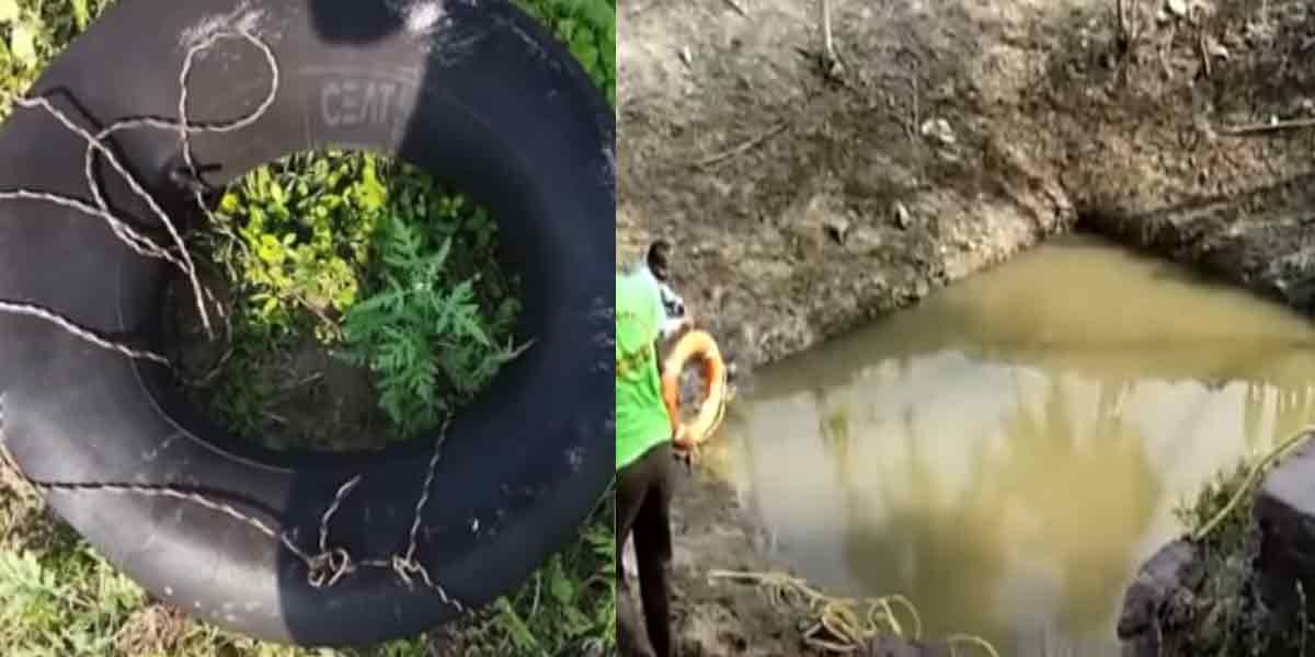 Student jumps into well after learning to swim alone