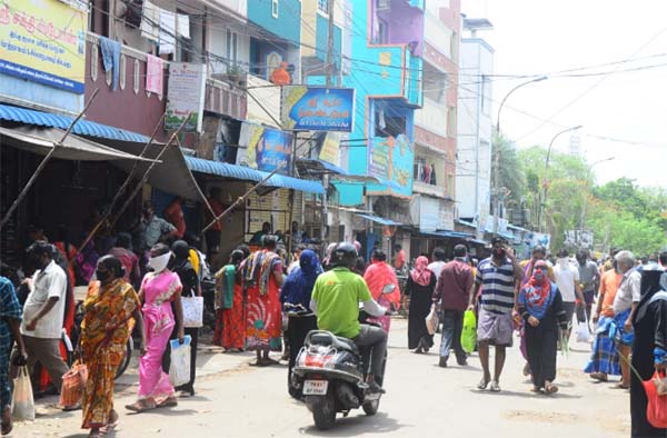 Royapettah in Chennai - corona virus issue - photos -