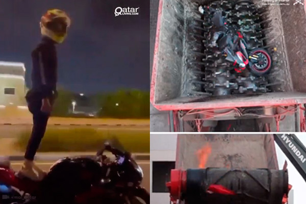 youth in Qatar; bike adventure incident