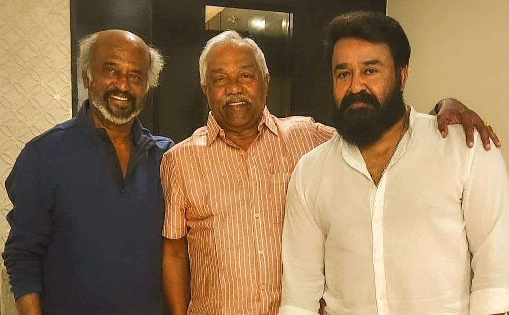 mohanlal meet rajini in rajasthan photos goes viral on internet